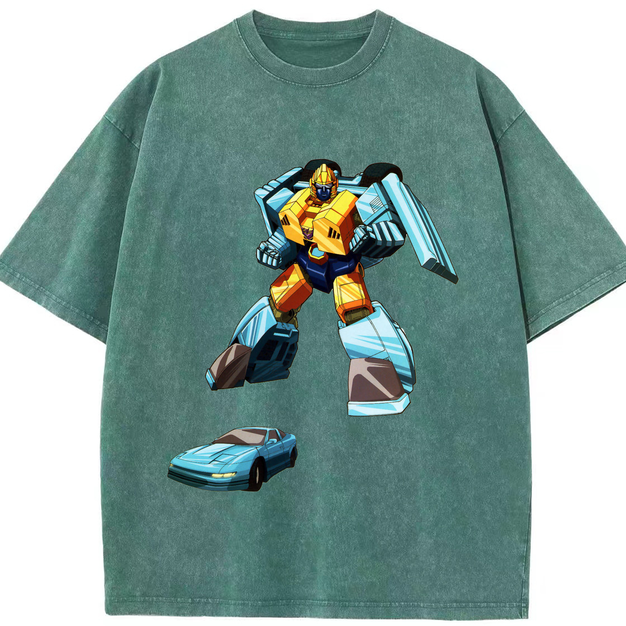 （画像用）  綿100% ヴィンテージ風 半袖Tシャツ（フロントプリント）
